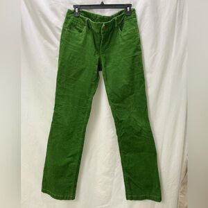 J. Crew Lush Green Corduroy Trousers